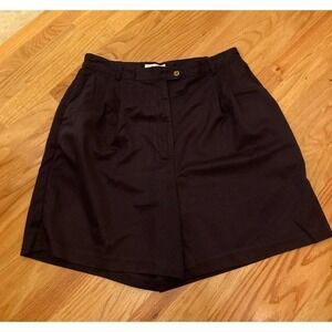 IZOD Womens Golf Shorts Size 16 Dark Academia Pleated‎ High Waist Career